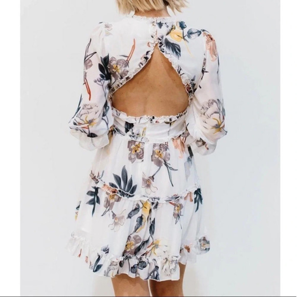 Style Rack Ruffle Mini Dress Floral size small - Picture 2 of 14